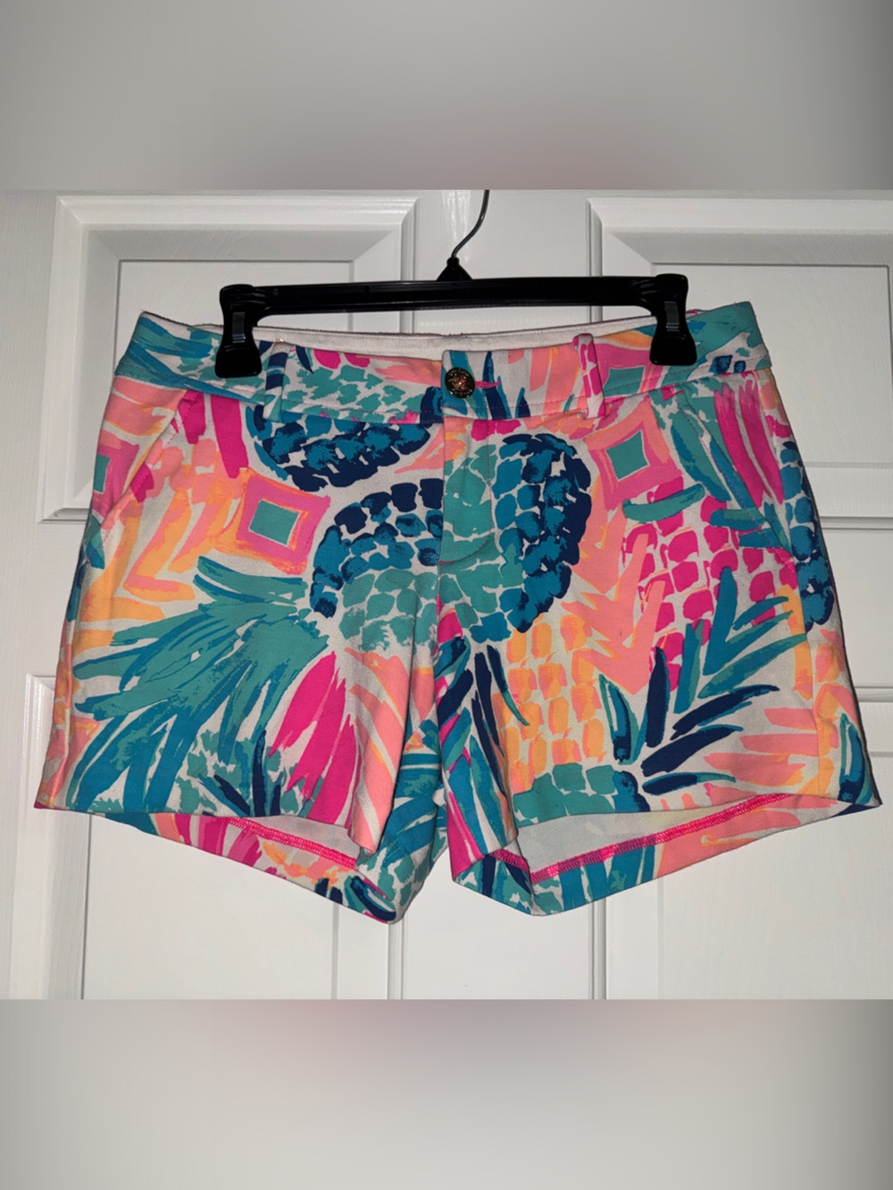 Lilly P Pineapple Print Callahan Shorts Size 4